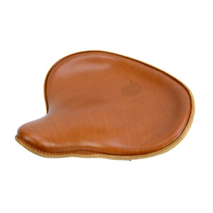 Solo Seat - Tan Plain with Raw Edge and Thin Padding