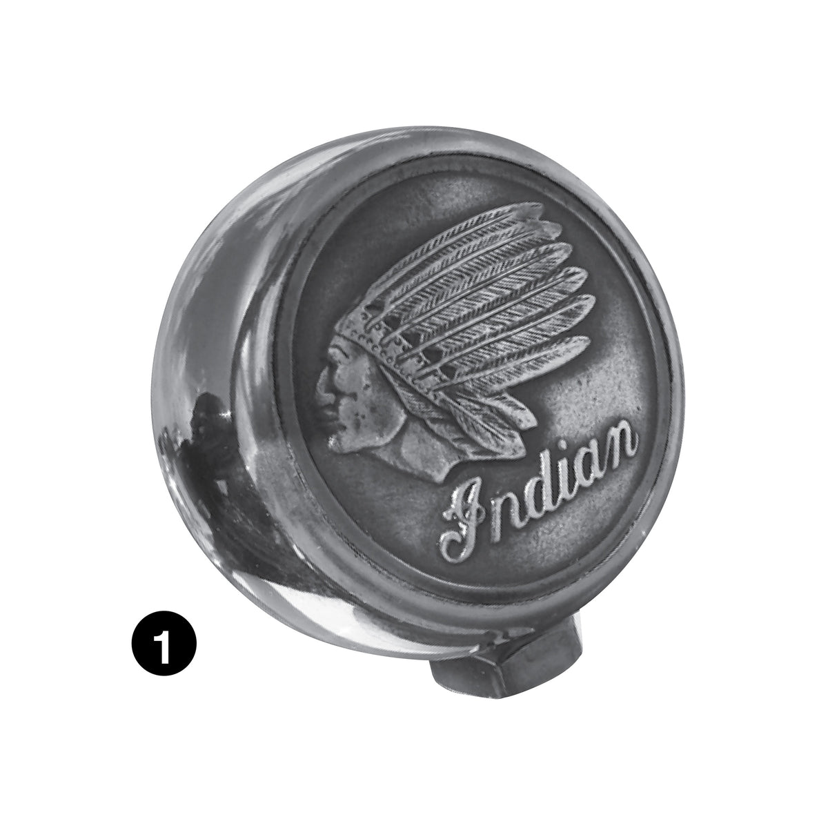 Polished Aluminum Shift Knob with Indian Head Insert Kiwi Indian