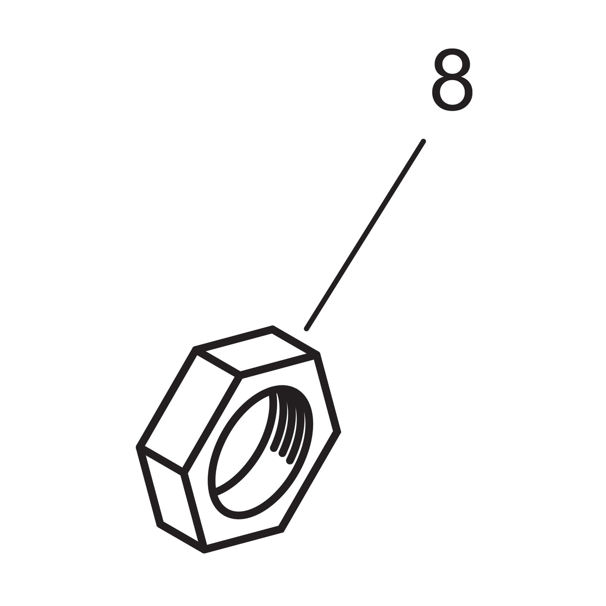 Rear Axle Bearing Support Nut 193739 Models Kiwi Indian