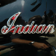 Indian Script Chrome Emblem - 1947-53 Models