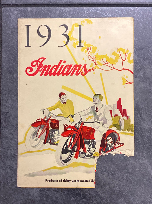 1931 Indian Brochure - Damaged