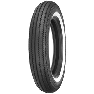 500x16 Whitewall Tire with Vintage Tread Pattern
