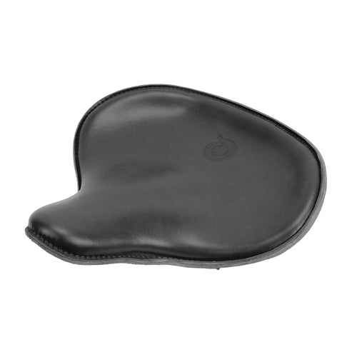 Solo Seat - Black Plain with Raw Edge and Thin Padding