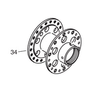 Complete Hub with Axle Bearing Support