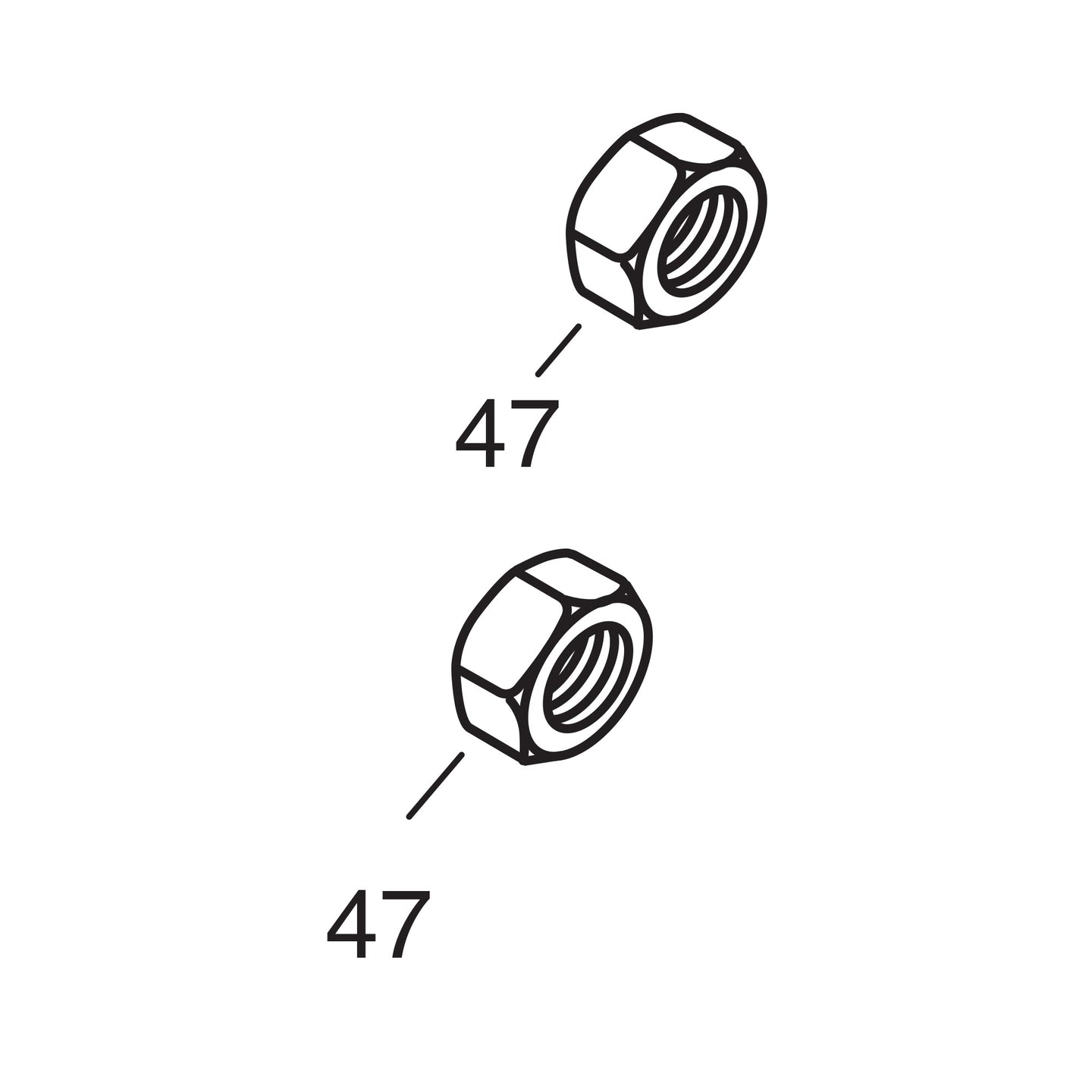 Front Axle Nut - 1937-45 Models
