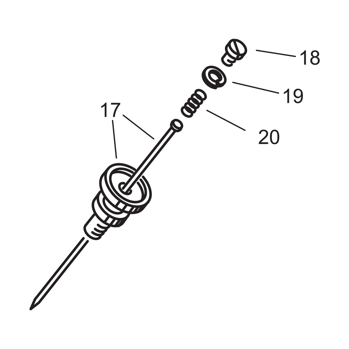 Low Speed Needle & Rod Assembly