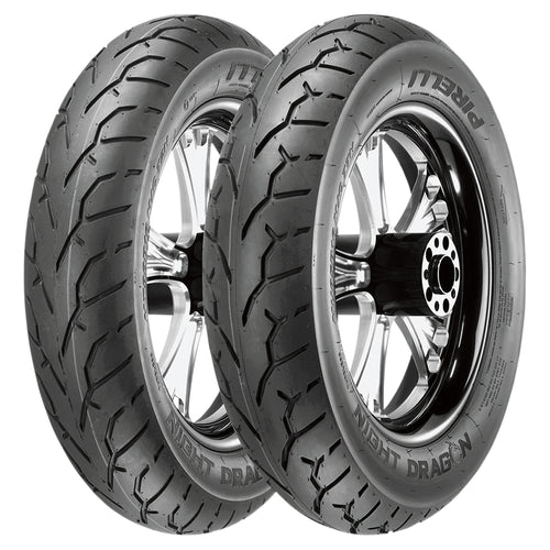 130/90x16 Rear Tire with Modern Pirelli Tread Pattern