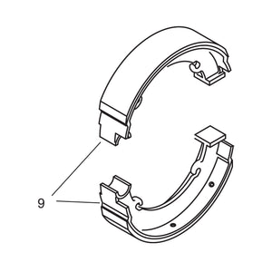 Relined Rear Brake Shoes - 1940-42 Models